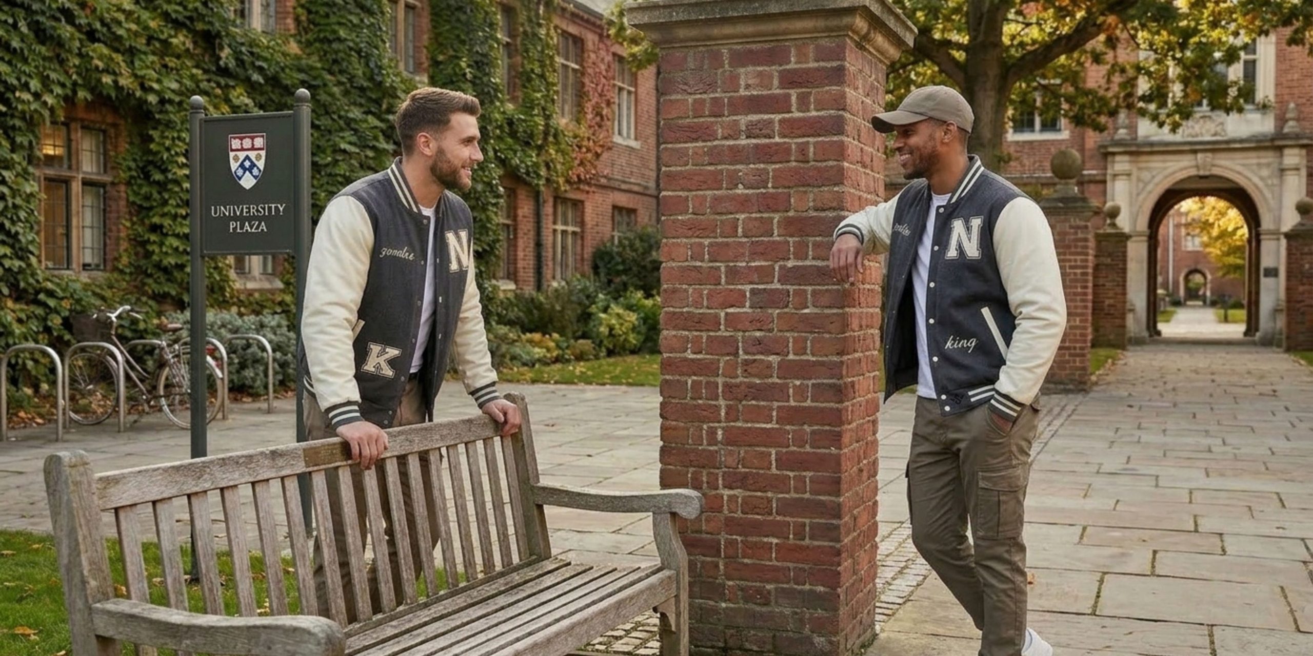 Slim Fit Varsity Jacket for Men Trend