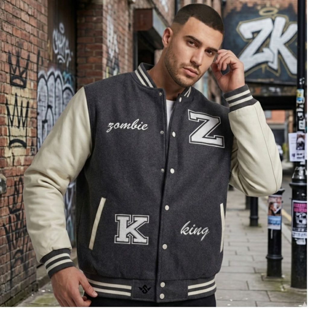Slim Fit Varsity Jacket for Men Trend