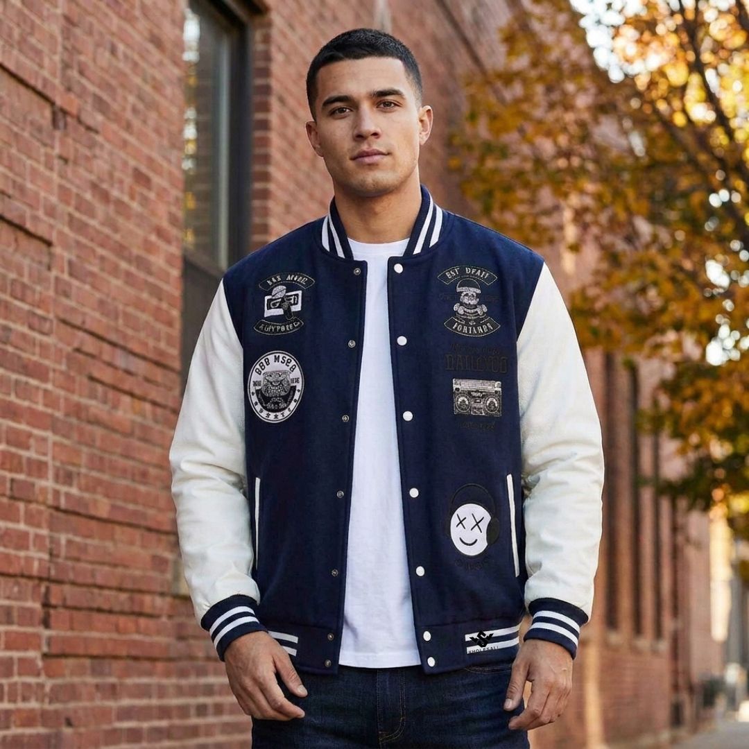 Wool Letterman Jackets With printing