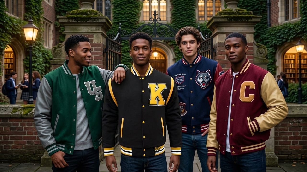 Yellow And Black Letterman Jackets With Patches