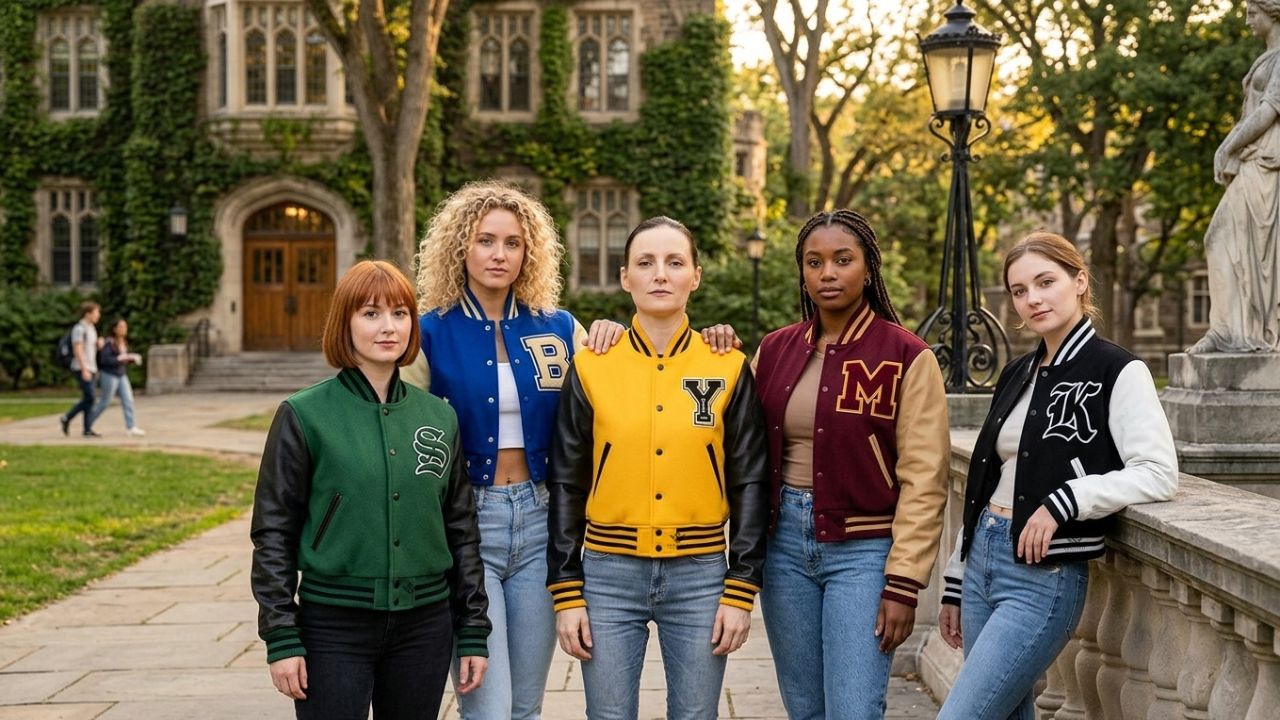 Crop Varsity Jackets With Women