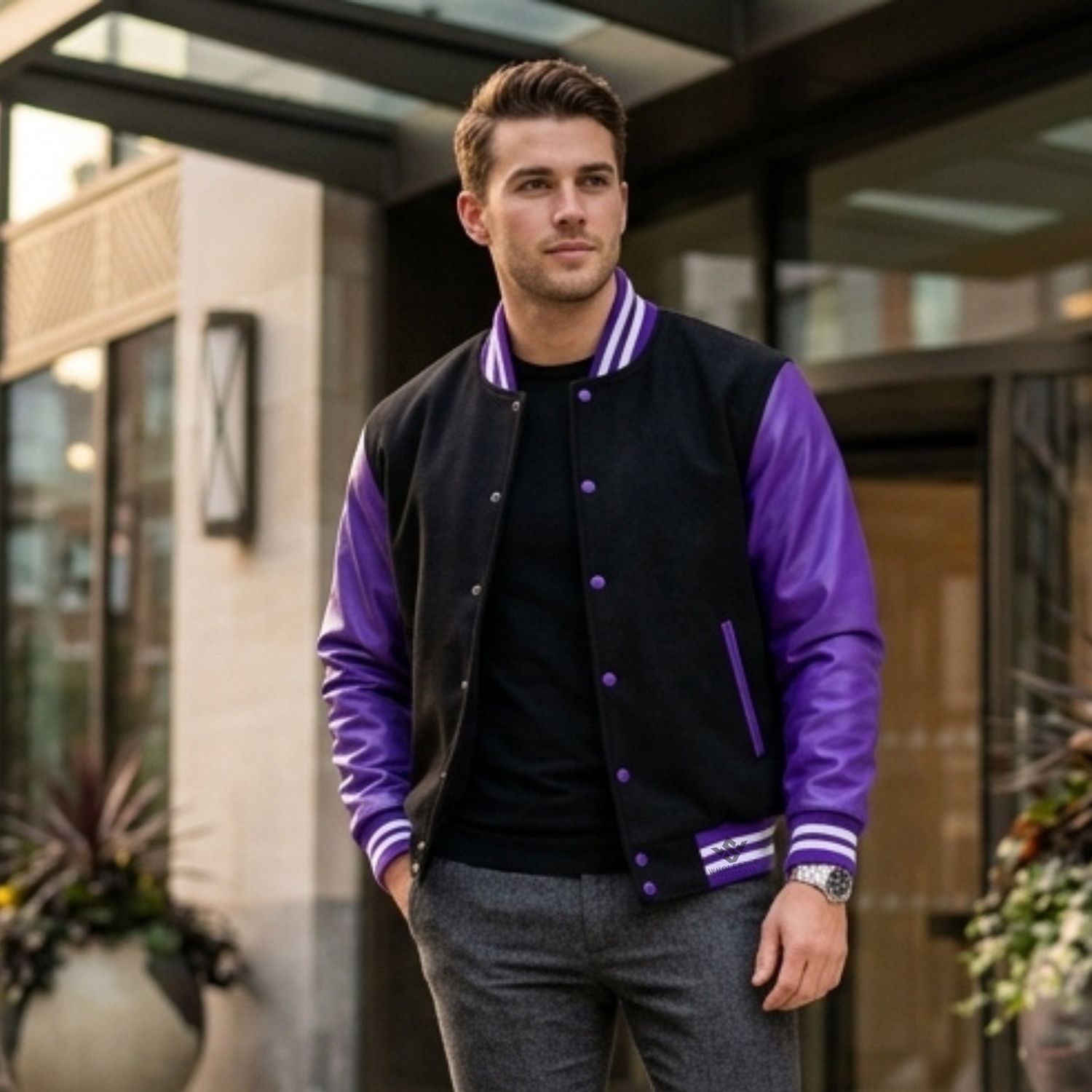 Baseball Jackets With Leather Sleeves