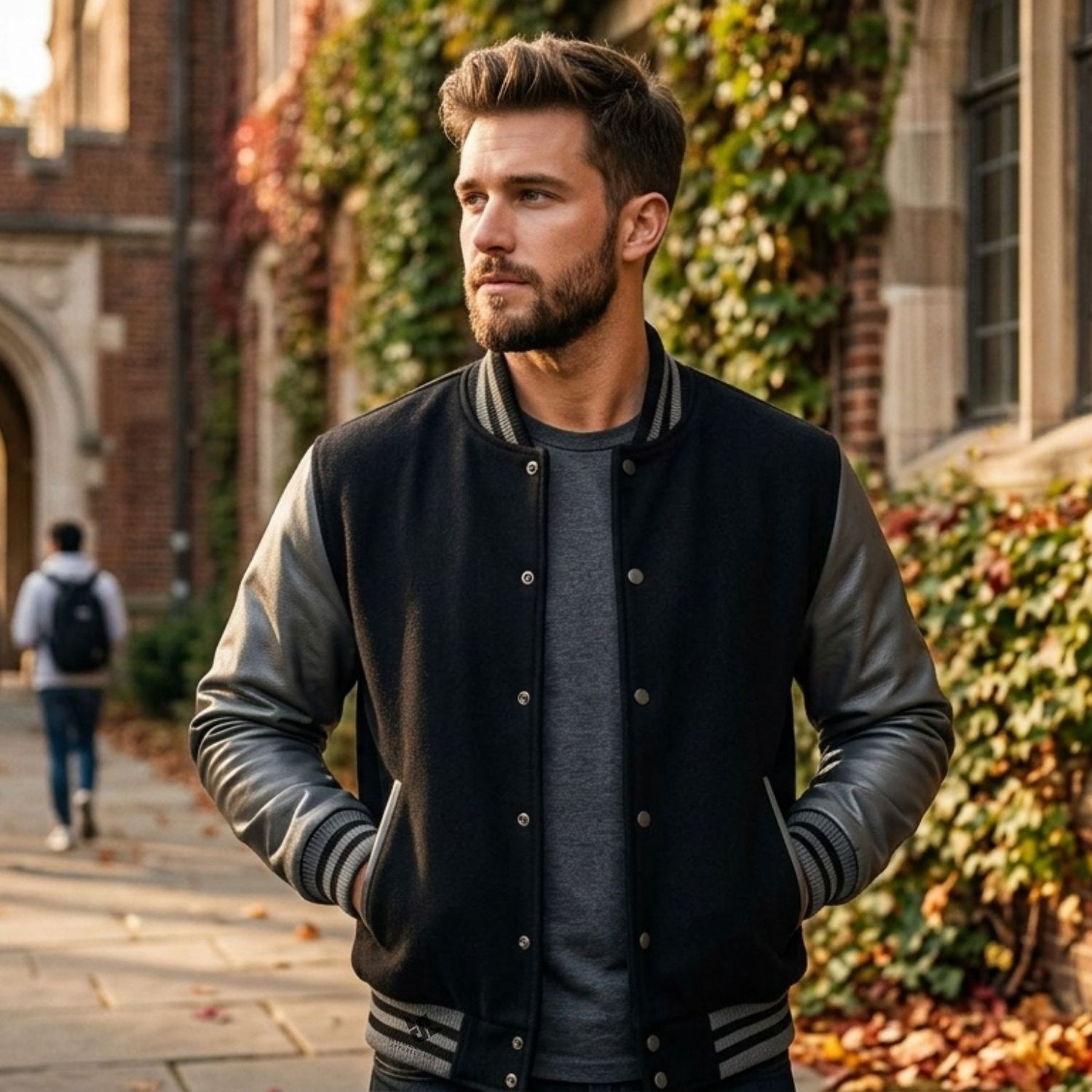 Varsity Jackets Wholesale Grey And Black