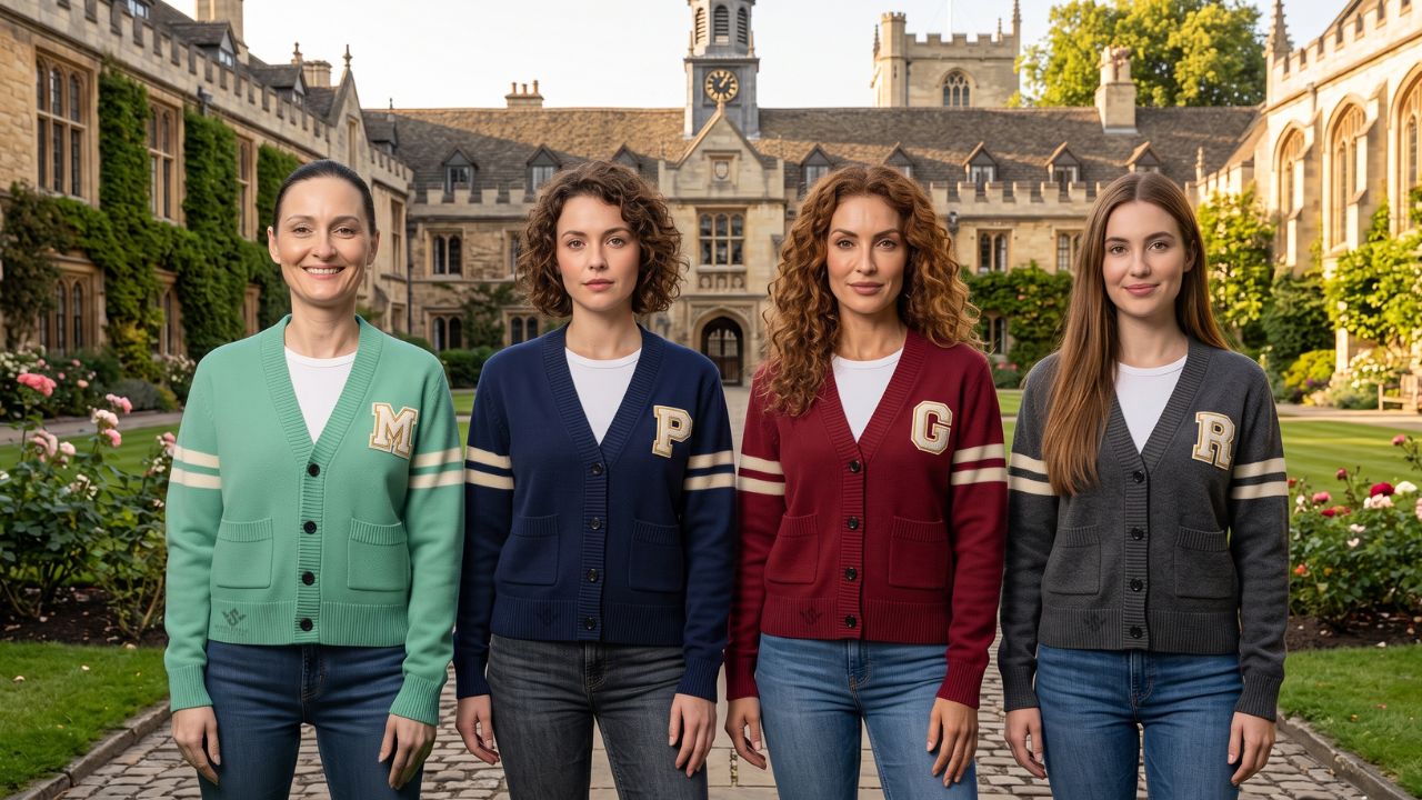 Custom Embroidery for Varsity Cardigan