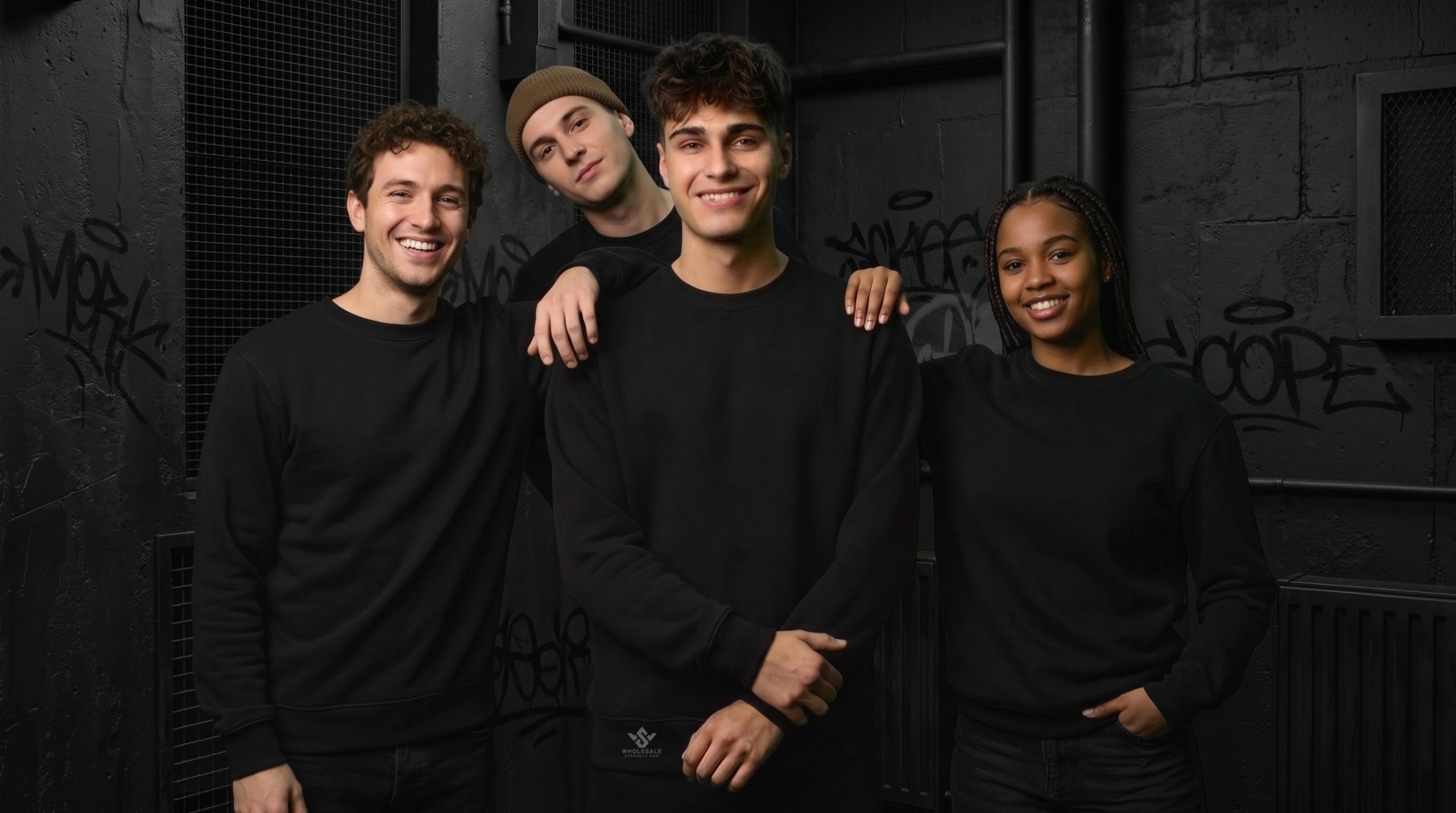 Apparel Black Sweatshirts Services USA