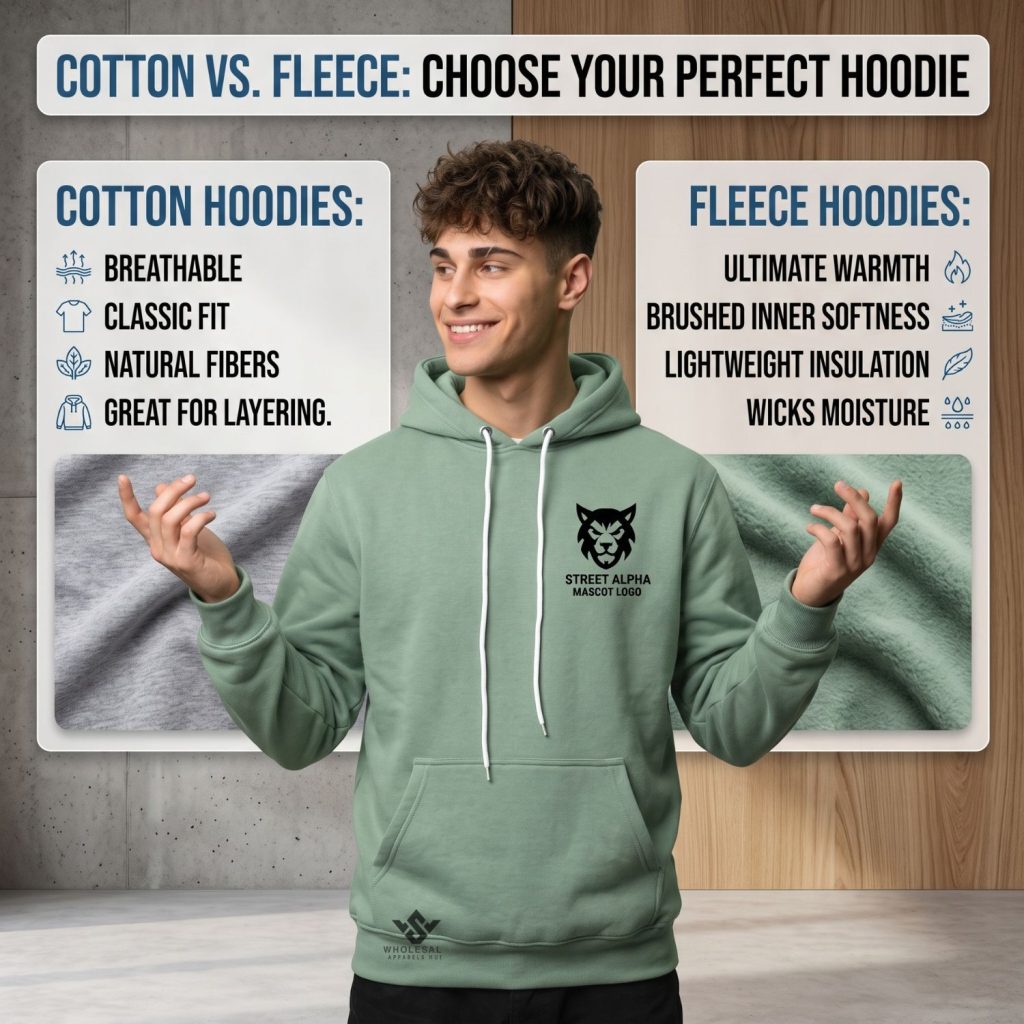 Cotton Vs Fleece Hoodies
