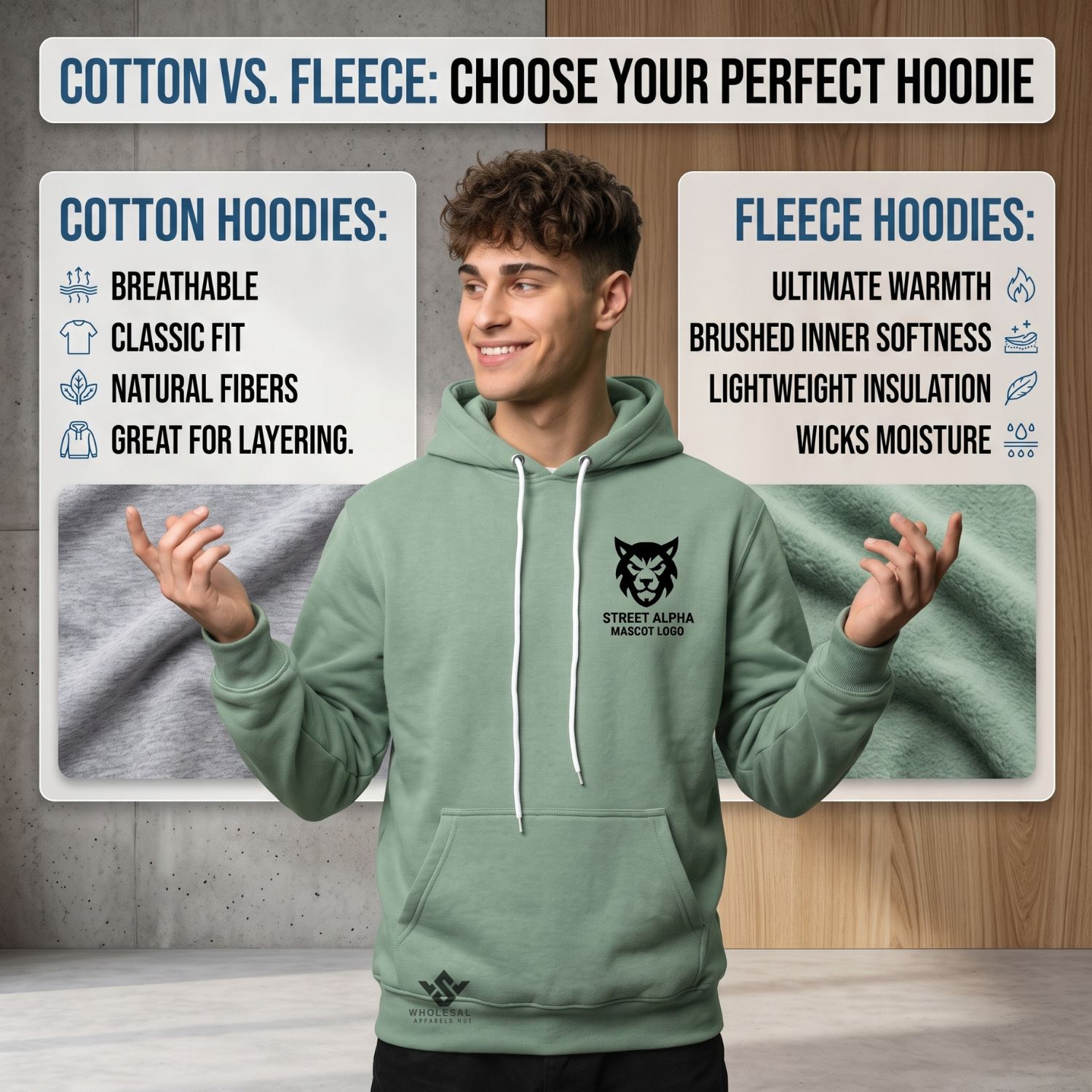 Cotton Vs Fleece Hoodies